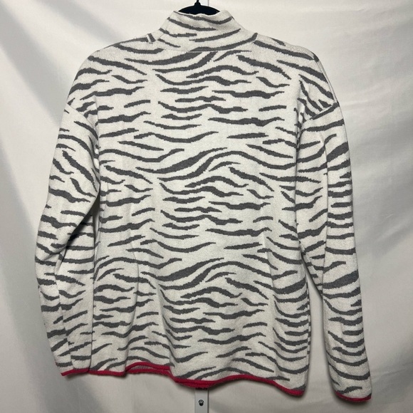 Chelsea & Theodore Striped Mock Neck Women’s Sweater - Picture 2 of 6